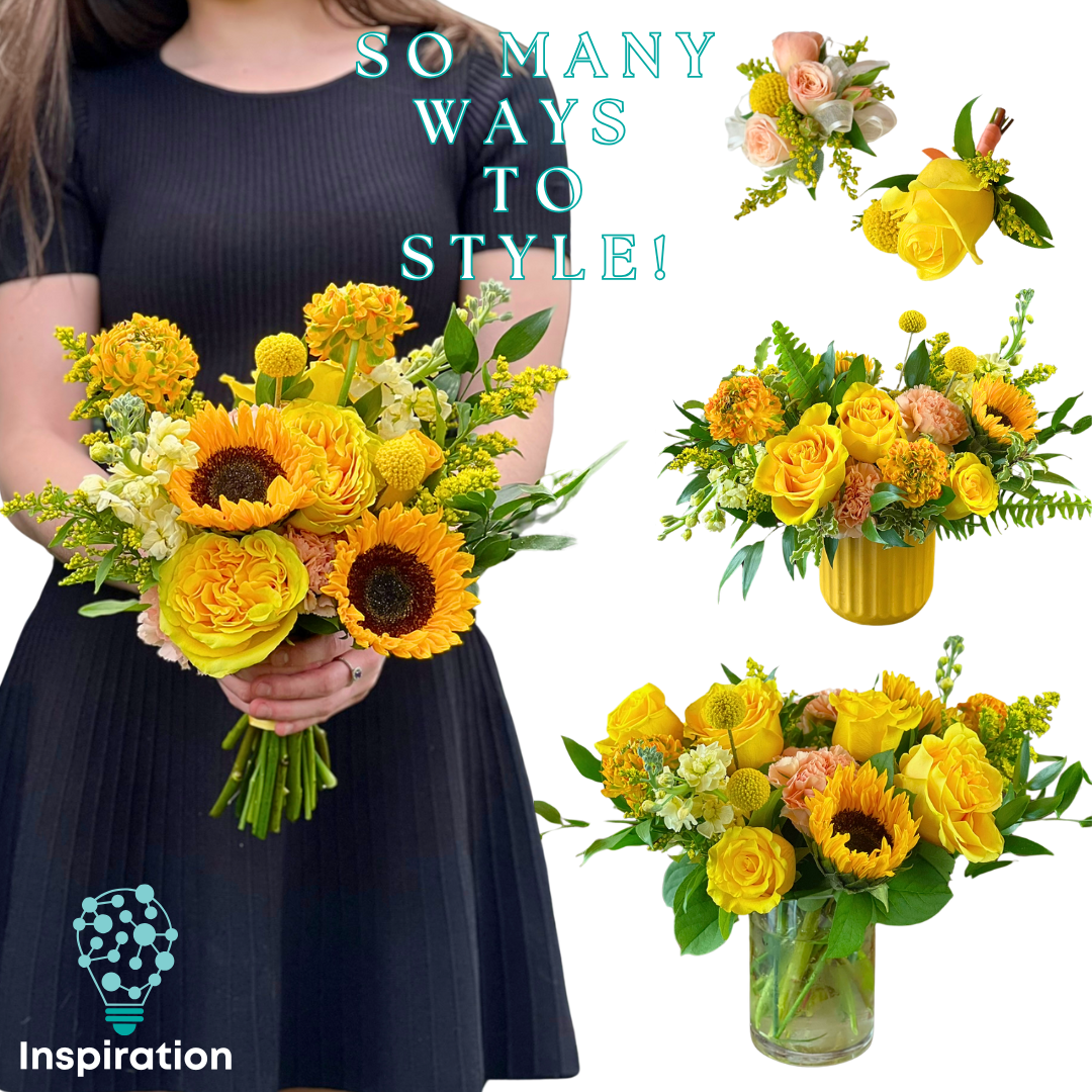 Sunny Yellow Color Palette - 8 Premade Bouquets