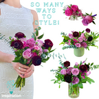 Purple Posy Color Palette - 6 Premade Bouquets