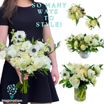 Snow White Color Palette - 8 Premade Bouquets