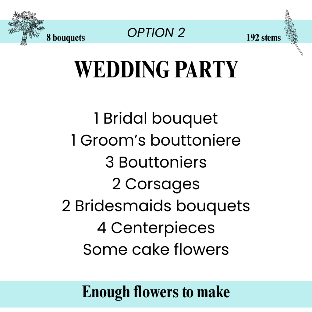 Snow White Color Palette - 8 Premade Bouquets