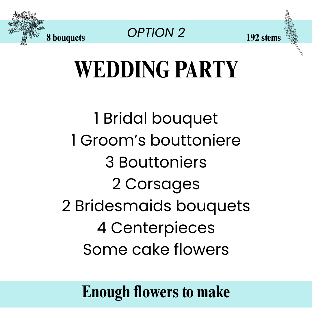 Snow White Color Palette - 8 Premade Bouquets