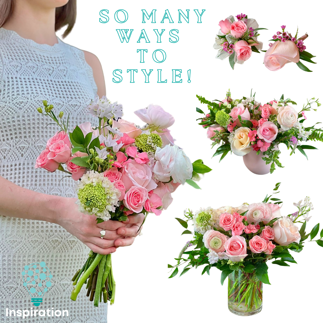 Blush Pink Color Palette - 8 Premade Bouquets