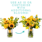 Sunny Yellow Color Palette - 8 Premade Bouquets