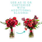 Red Romance Color Palette - 8 Premade Bouquets