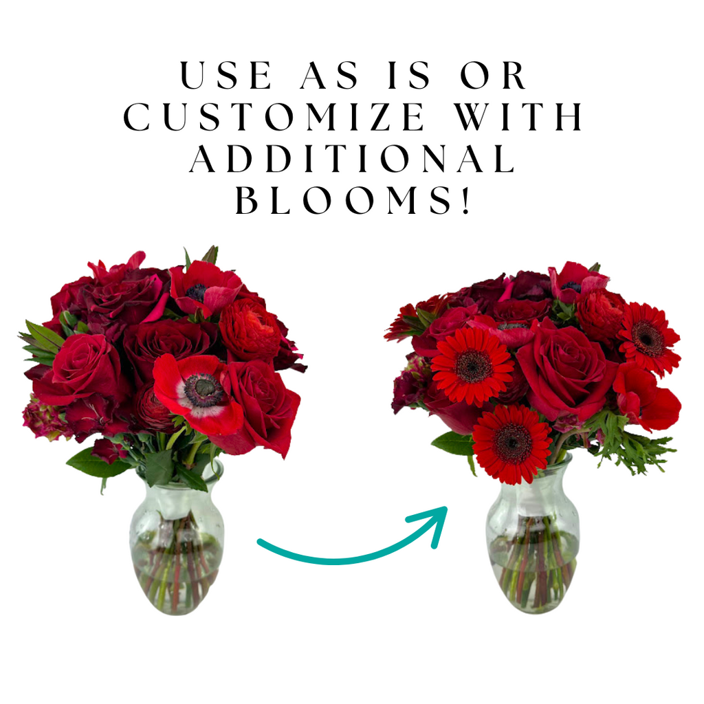 Lady in Red - 6 Premade Bouquets