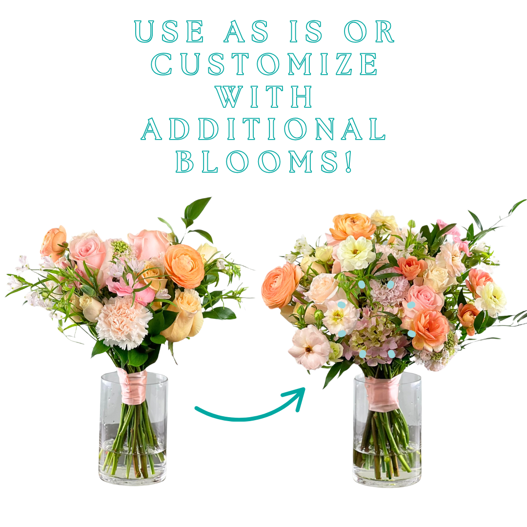 Peach Babe Color Palette - 8 Premade Bouquets