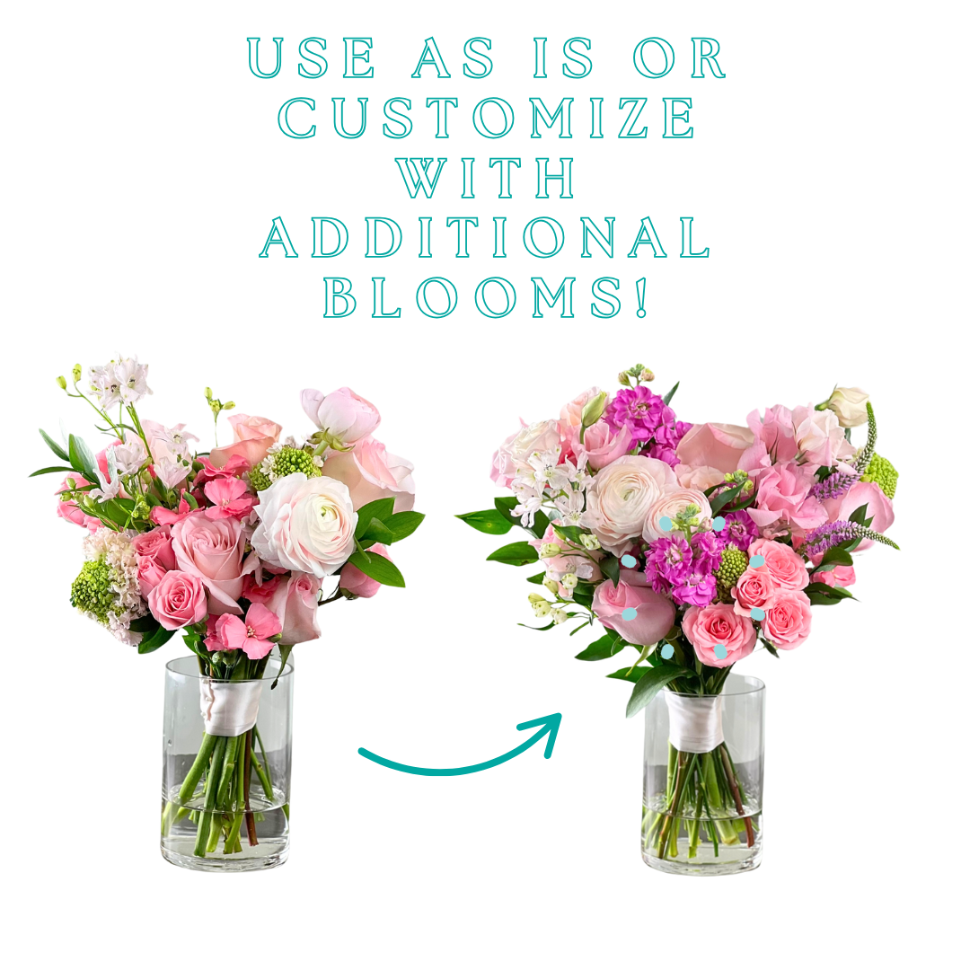 Blush Pink Color Palette - 8 Premade Bouquets