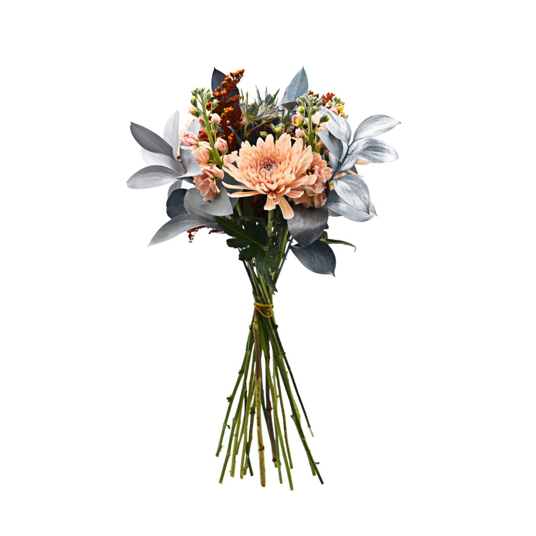 Peach Sider Fall Bouquet – Autumn Elegance with Textured Depth