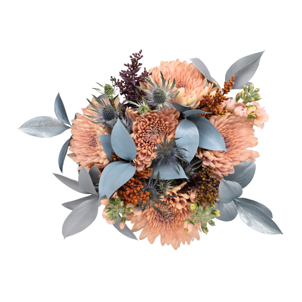 Peach Sider Fall Bouquet – Autumn Elegance with Textured Depth