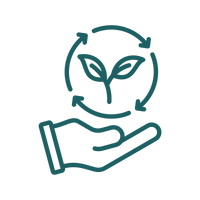 Icon of a hand holding a sprout