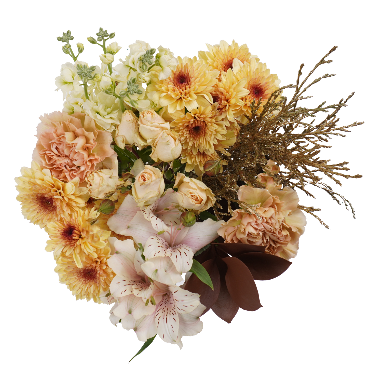 Midnight Harmony Bouquet – Soft Elegance in Warm Tones