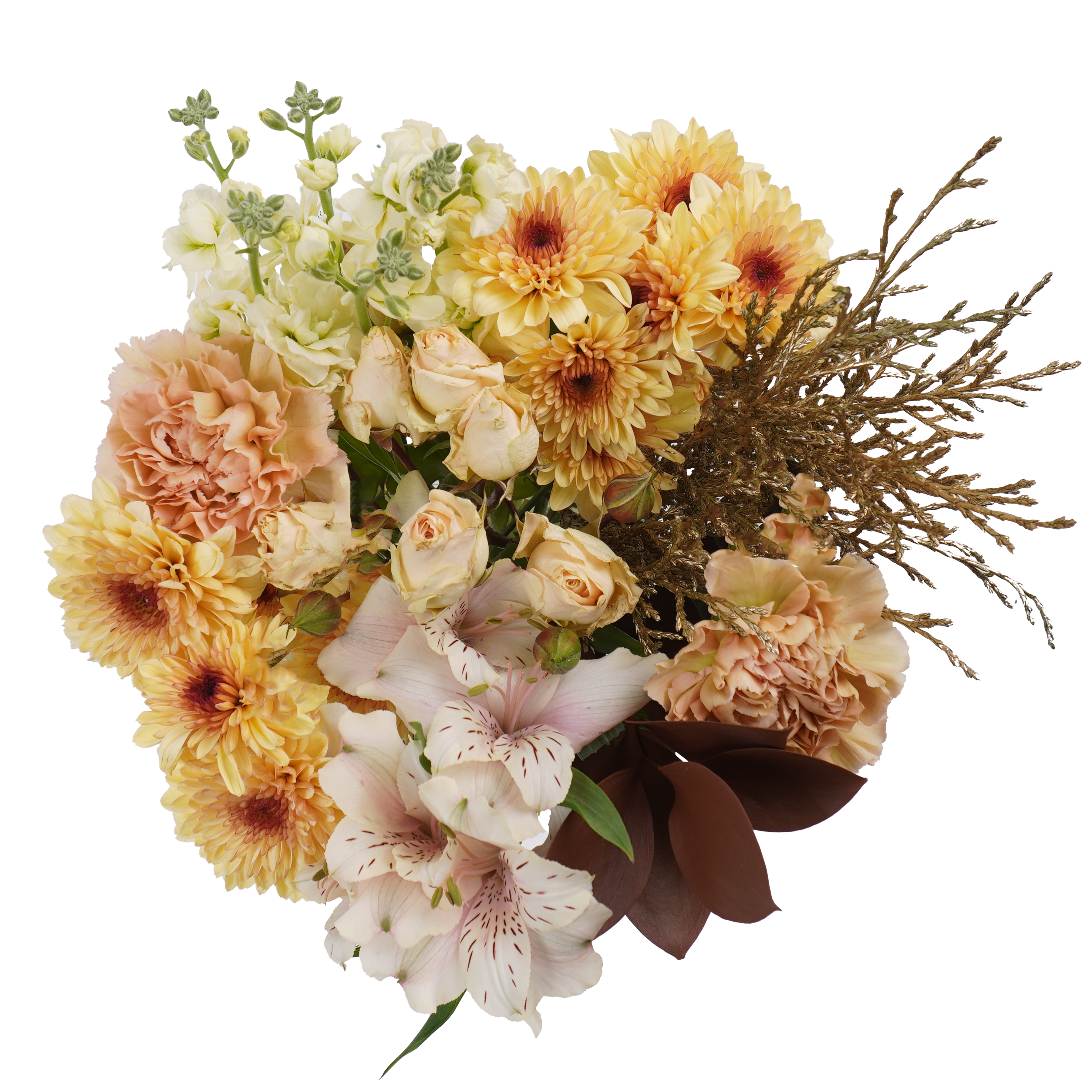 Midnight Harmony Bouquet – Soft Elegance in Warm Tones
