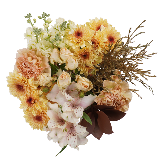 Midnight Harmony Bouquet – Soft Elegance in Warm Tones