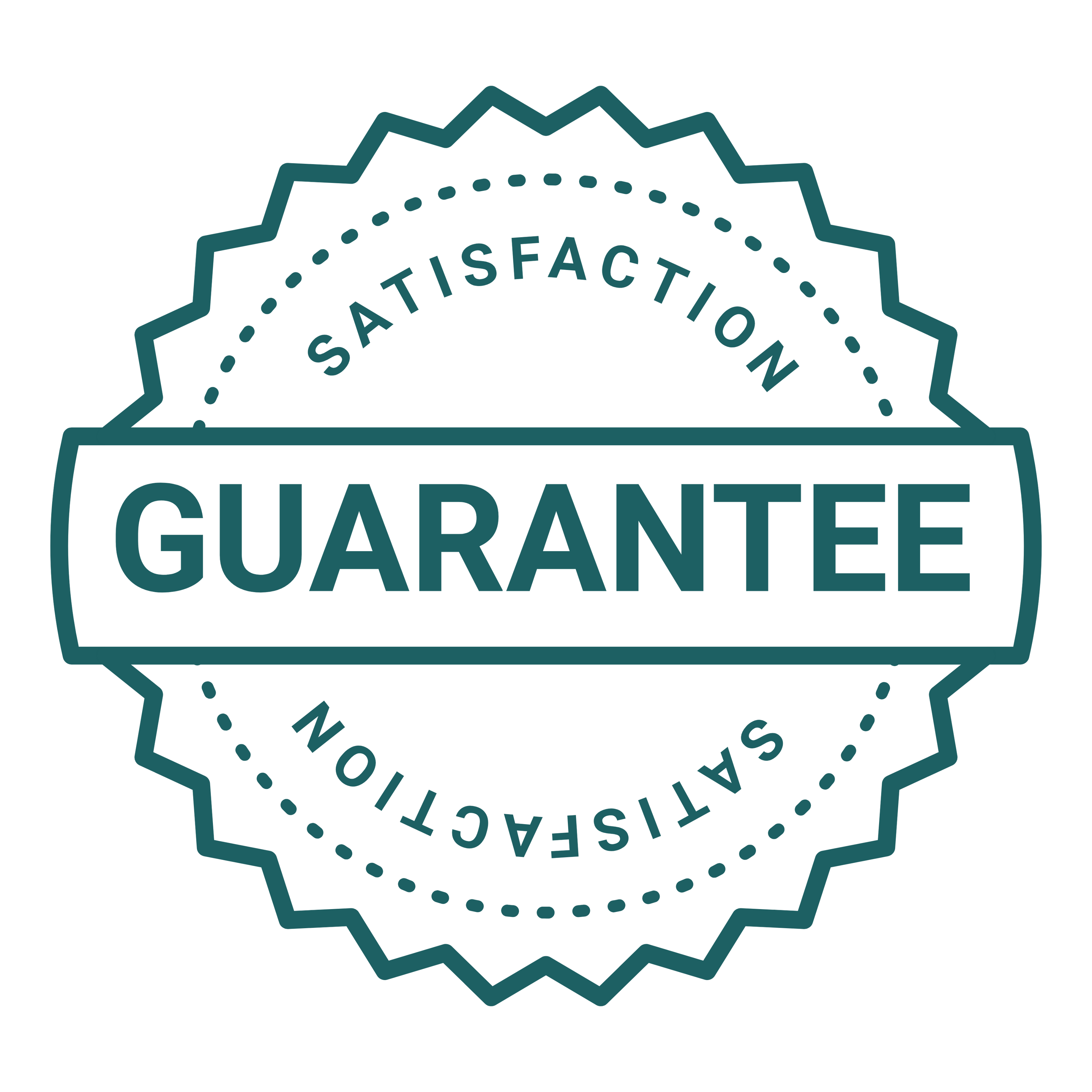 Green 'Satisfaction Guarantee' logo on a white background.